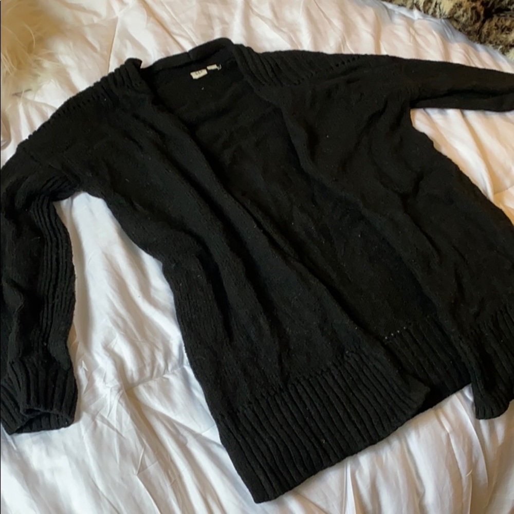 Black sweater cardigan